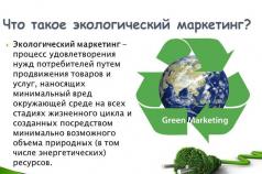 Marketing środowiskowy: wymagania wstępne i główne cechy Wykłady z marketingu ekologicznego i doradztwa